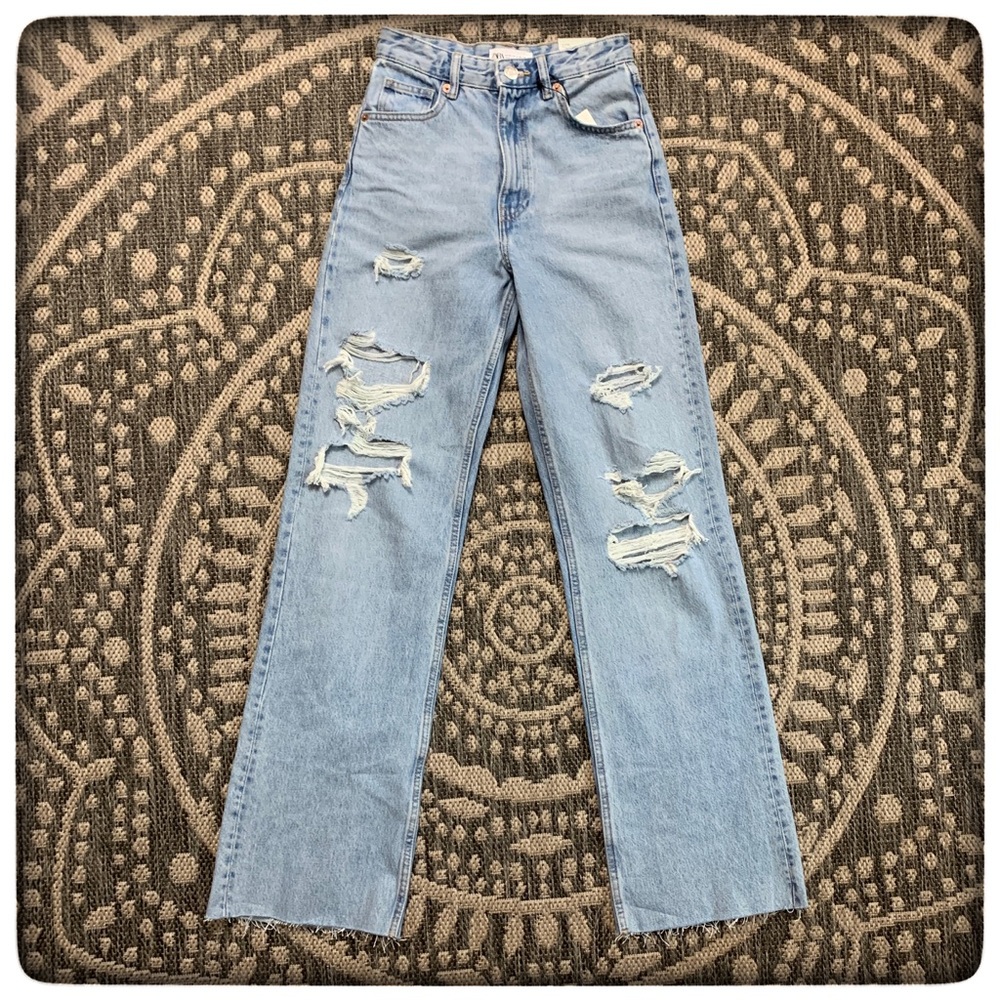 Zara high rise wide leg jeans - Picture 3 of 4